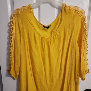 Yellow Top with 3/4 Sleeves
